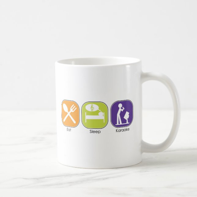 Eat Sleep Karaoke Coffee Mug (Right)