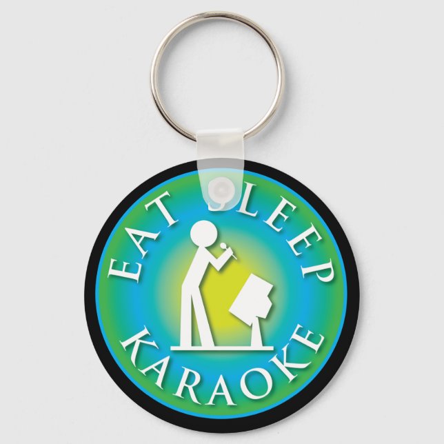 Eat Sleep  Karaoke Keychain (Front)