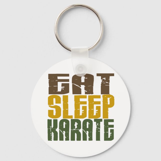 Eat Sleep Karate 1 Keychain (Front)