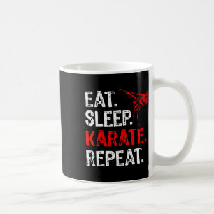 Eat Sleep Karate Repeat Karate Player Funny  Coffee Mug