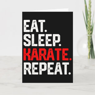 Eat Sleep Karate Repeat Shirt Cl Martial Arts Kids Card