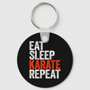 Eat Sleep Karate Repeat Shirt Men Women Kids Karat Keychain