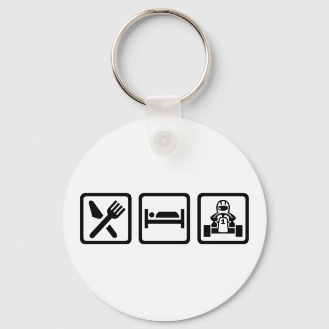 Eat sleep Kart Keychain (Front)