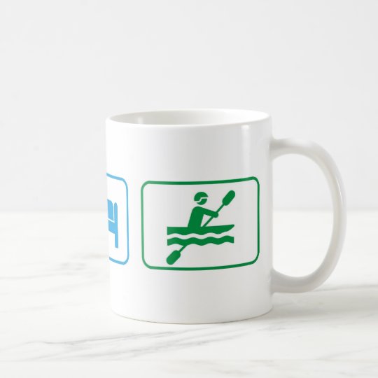 Eat sleep kayak coffee mug