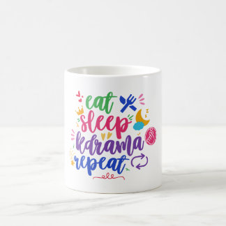 Eat Sleep Kdrama Repeat - Funny Kdrama Coffee Mug