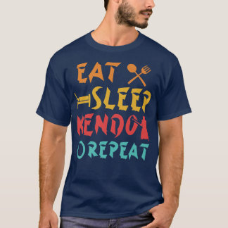 Eat Sleep Kendo Japan Martial Arts Japanese Warrio T-Shirt