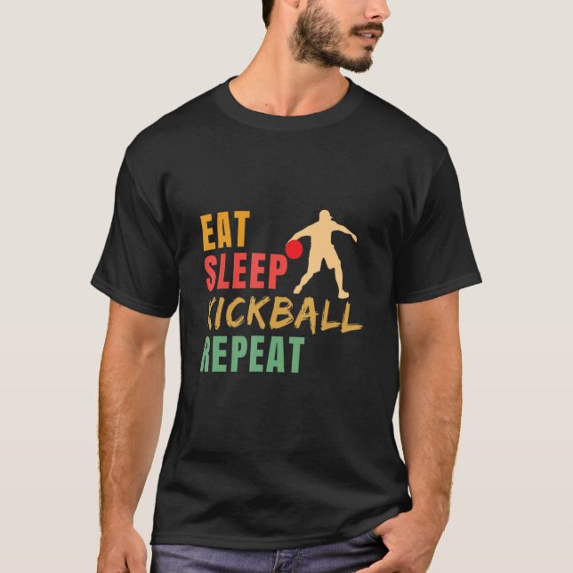 Eat Sleep Kickball Repeat Kickball Kickball Player T-Shirt (Front)