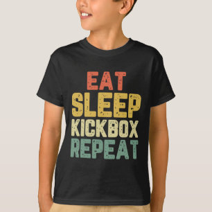 Eat Sleep Kickbox Repeat Kickboxing Kick Boxing Vi T-Shirt