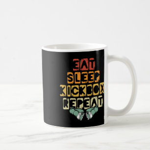 Eat Sleep Kickbox Repeat Mma Kickboxing Kickboxer Coffee Mug