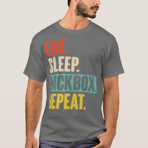 Eat Sleep Kickbox Repeat Retro Vintage Kickboxing T-Shirt