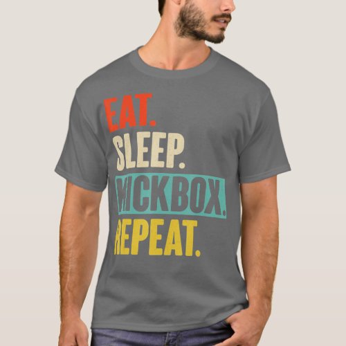 Eat Sleep Kickbox Repeat  Retro Vintage Kickboxing T_Shirt