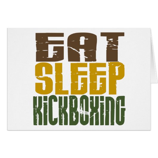 Eat Sleep Kickboxing 1 Cards (Front Horizontal)