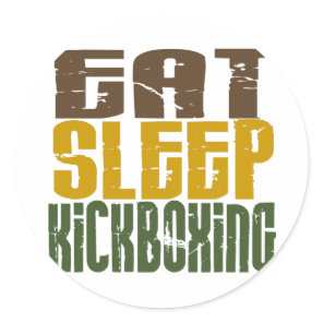 Eat Sleep Kickboxing 1 Classic Round Sticker