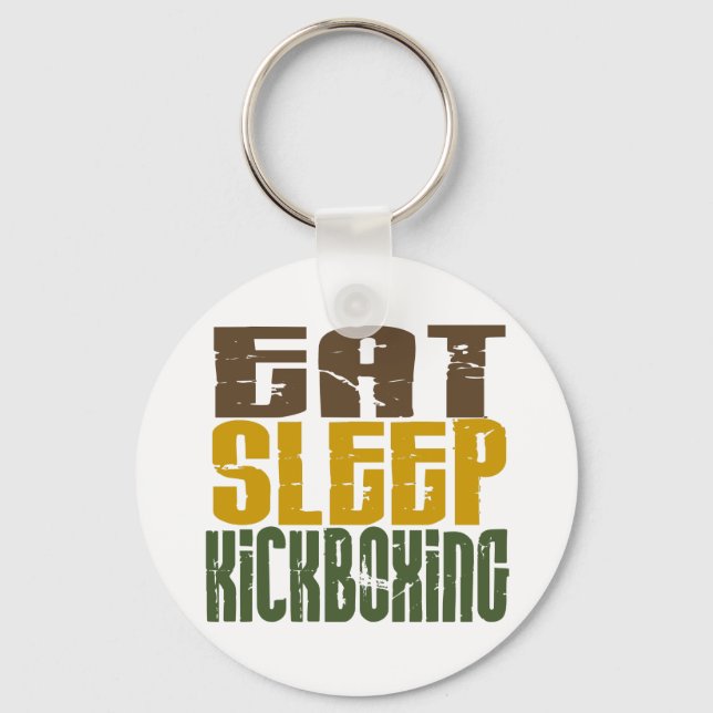Eat Sleep Kickboxing 1 Keychain (Front)