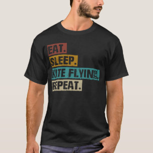 Eat Sleep Kite Flying Repeat  Vintage Kite Flyer T-Shirt
