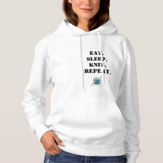 Eat, sleep, knit hoodie