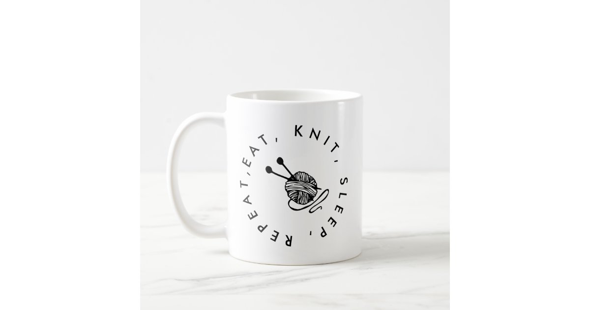 Knitting Coffee Mug, Knitting Gifts, Gifts For Knitting, Knitting