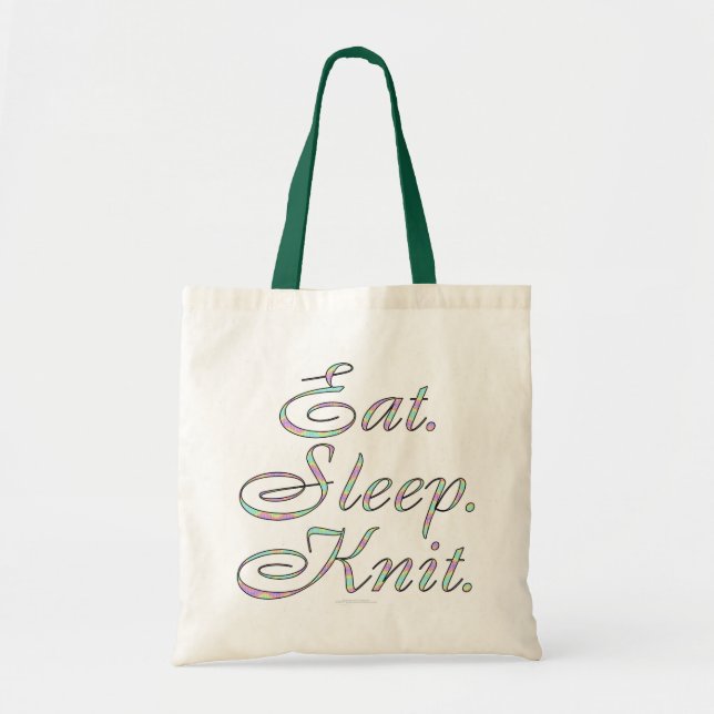 Eat. Sleep. Knit. (tote bag) Tote Bag (Front)
