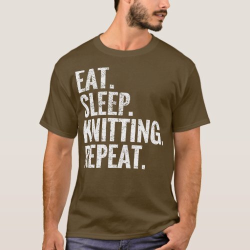 Eat Sleep Knitting Repeat T_Shirt