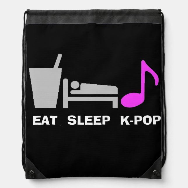 Eat Sleep Kpop Bag (dark) (Front)