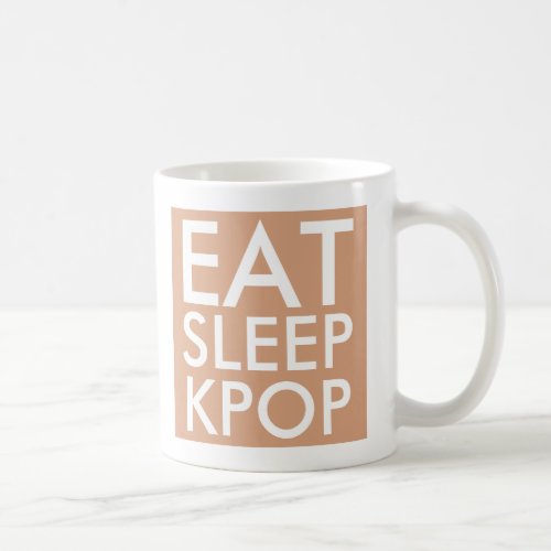 Eat Sleep Kpop  Music Fan Gift black and white Coffee Mug