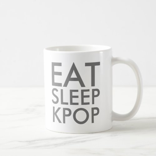 Eat Sleep Kpop  Music Fan Gift gray Coffee Mug
