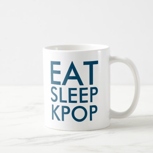 Eat Sleep Kpop  Music Fan Gift navy Coffee Mug