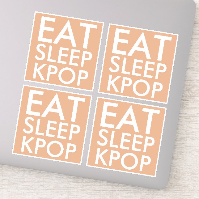 Eat Sleep Kpop set of 4 Die Cut Sticker (Detail)