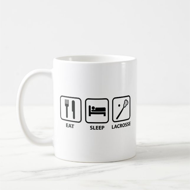 Eat Sleep Lacrosse Coffee Mug (Left)
