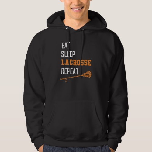 Eat Sleep Lacrosse Repeat Lax Lacrosse Girls Boys  Hoodie