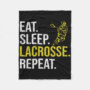 Eat Sleep Lacrosse Repeat Sports Team Gifts Men Fa Fleece Blanket