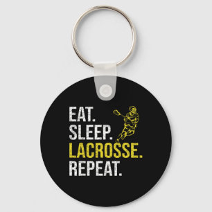 Eat Sleep Lacrosse Repeat Sports Team Gifts Men Fa Keychain