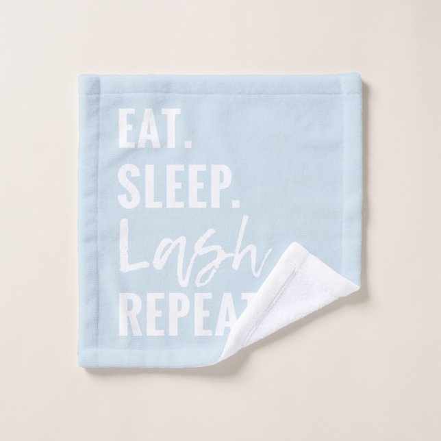 Eat. Sleep. Lash. Repeat - Wash Cloth - 13" x 13" (Wash Cloth)