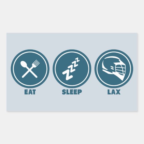 Eat Sleep Lax Rectangular Sticker