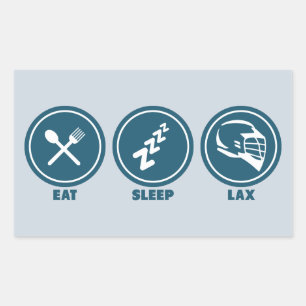 Eat Sleep Lax Rectangular Sticker