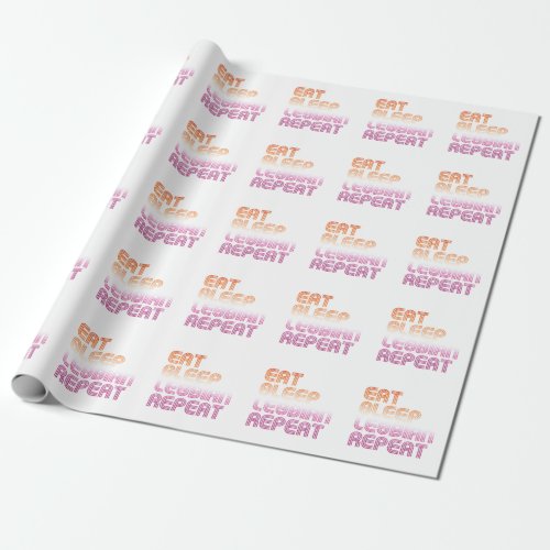 Eat Sleep Lesbian Repeat Wrapping Paper