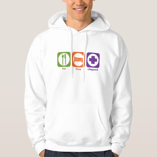 Eat Sleep Lifeguard Hoodie (Front)