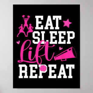 Eat Sleep Lift Cheer Se Cheerleading Se Cheerleade Poster