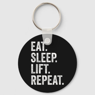 Eat Sleep Lift Repeat Fitness Bodybuilding Keychain