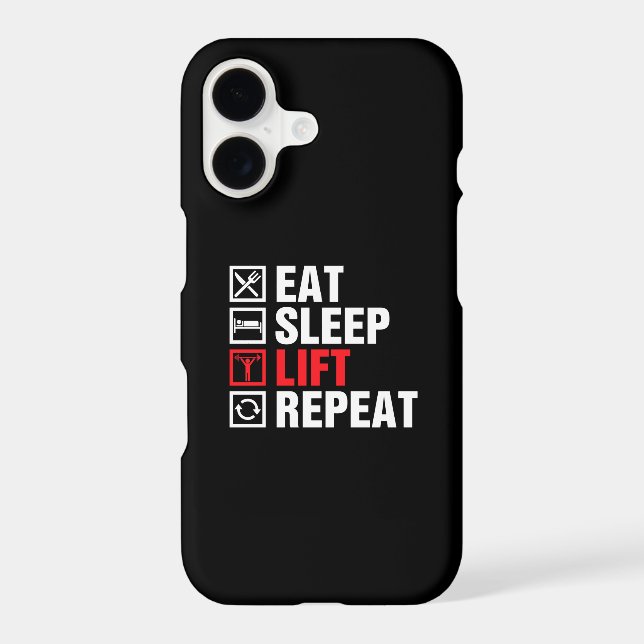 Eat Sleep Lift Repeat iPhone Case (Back)