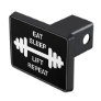 Eat Sleep Lift Repeat trailor hitch cover for car