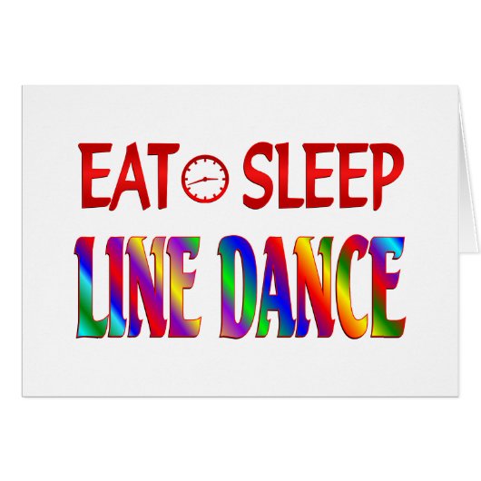 Eat Sleep Line Dance Cards (Front Horizontal)