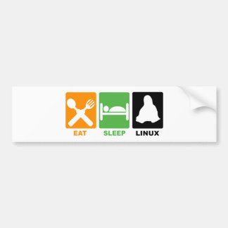 EAT SLEEP LINUX BUMPER STICKER
