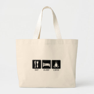 Eat. Sleep. Linux. Large Tote Bag