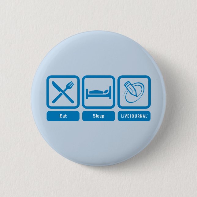 Eat, Sleep, LiveJournal Button (Front)