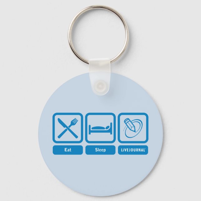 Eat, Sleep, LiveJournal Keychain (Front)