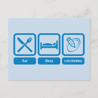 Eat, Sleep, LiveJournal Postcard