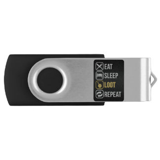 Eat Sleep Loot Repeat Flash Drive