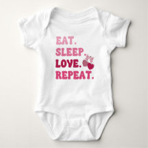 Eat Sleep Love Repeat Valentine's Day Cherry Heart