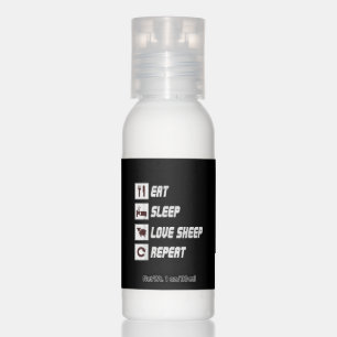 Eat sleep love sheep repeat Funny Quotes Gift Hand Lotion